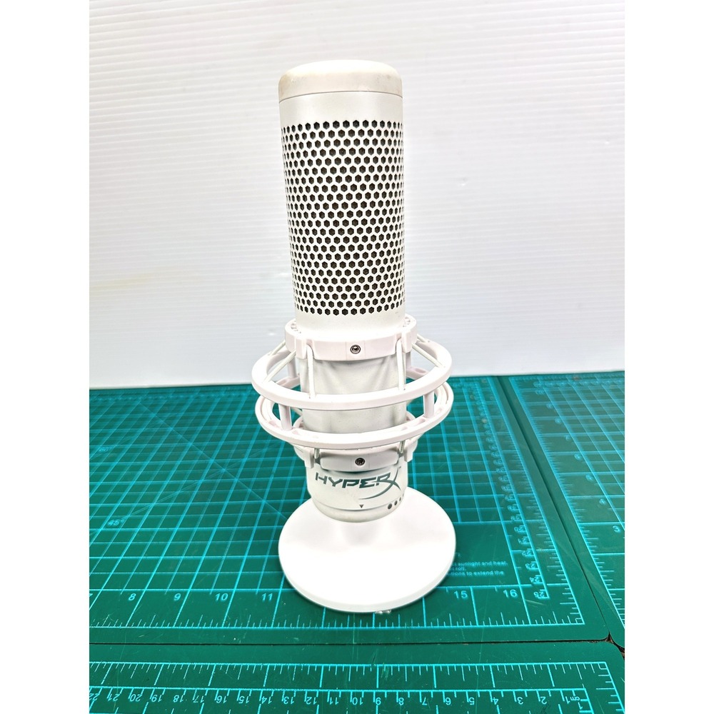HyperX QuadCast S RGB White USB Condenser Microphone 4 Polar Pattern Tap Mute